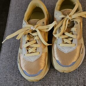 Nike Kids Gold and Cream Sneakers